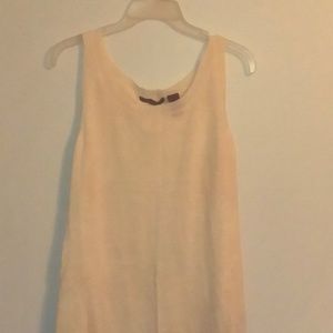 Sleevless cream shirt, long